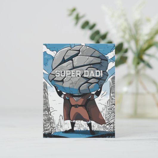 Super Sterke Super Hero Briefkaart (Staand voorkant)