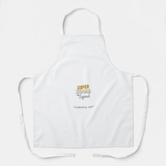 Super Stiefvader de Legende Schort – BBQ Cadeau (Voorkant)