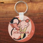Super Strawberry Ice Cream Sleutelhanger (Voorkant)