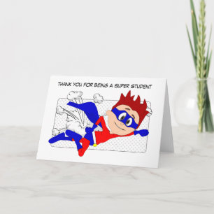 Super Student Kaart, dank u van de docent Bedankkaart