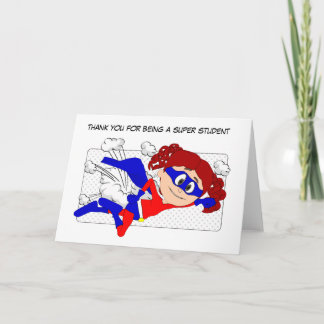 Super Student Kaart, dank u van de docent Bedankkaart