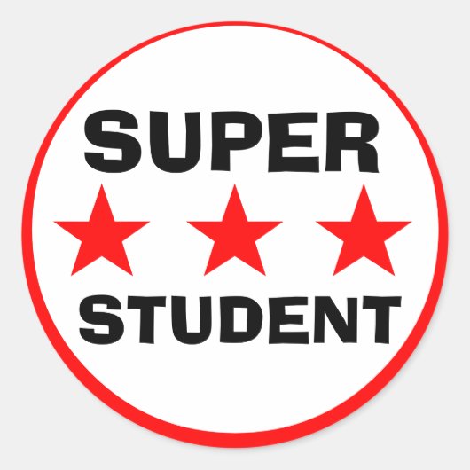 Super Student School Sticker (Voorkant)
