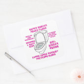 Super Sucker Toilet Humor Vierkante Sticker (Envelop)