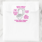 Super Sucker Toilet Humor Vierkante Sticker (Tas)