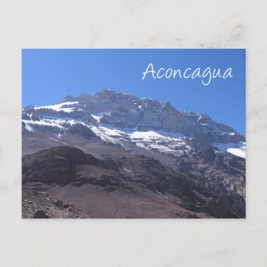 Super Summit Uitzicht, berg Aconcagua, Argentinië Briefkaart (Voorkant)