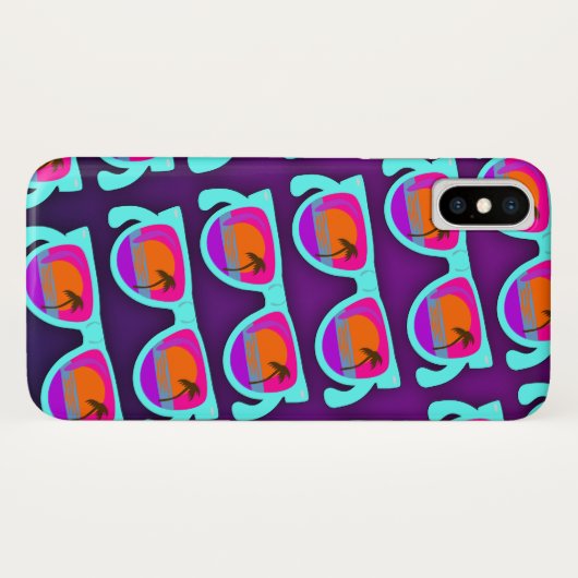 Super Sunset Shades Pattern Case-Mate iPhone Case (Achterkant (horizontaal))
