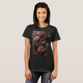 Super Super 3D Rozen Mozaïek ontwerp T-shirt (Voorkant volledig)
