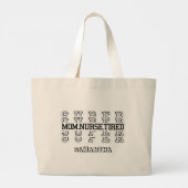 Super super moeder, verpleegster, moe grote tote bag (Achterkant)