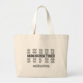 Super super moeder, verpleegster, moe grote tote bag (Voorkant)