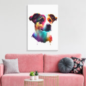 Super süsser Jack Russel auf Premium Leinwand Canvas Afdruk (Insitu (Woonkamer))