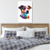 Super süsser Jack Russel auf Premium Leinwand Canvas Afdruk (Insitu (Slaapkamer))