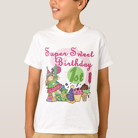 Super Sweet 1e Verjaardag T-shirts en geschenken (Voorkant)