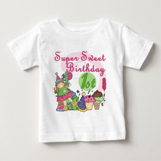 Super Sweet 1e Verjaardag T-shirts en geschenken (Voorkant)