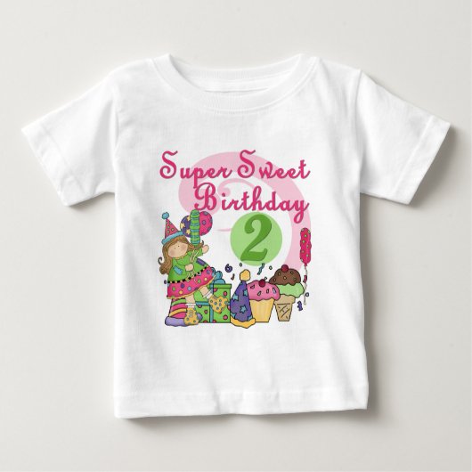 Super Sweet 2e verjaardag T-shirts en geschenken (Voorkant)