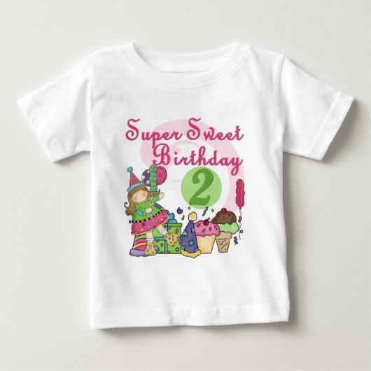 Super Sweet 2e verjaardag T-shirts en geschenken (Voorkant)