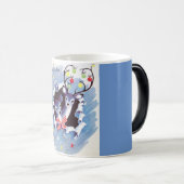 Super Sweet  Blue Reindeer Kerstmis Magische Mok (Voorkant rechts)