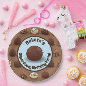 Super Sweet Chocolate Making Birthday Party Blue Papieren Bordje (Feest)