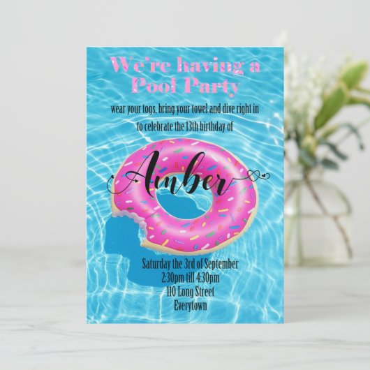 Super Sweet uitnodiging (Staand voorkant)