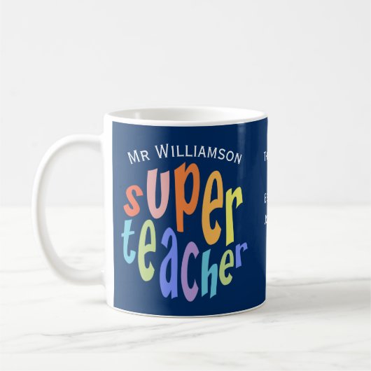 Super Teacher Appreciation Day Bedankt voor de kof Koffiemok (Links)