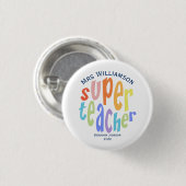 Super Teacher Appreciation Day Hartelijk dank Ronde Button 3,2 Cm (Voorkant /achterkant)