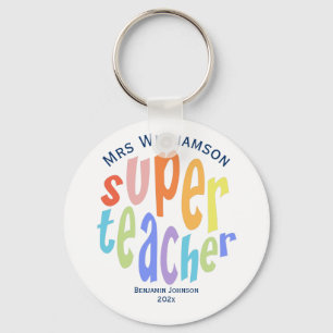 Super Teacher Appreciation Day Hartelijk dank Sleutelhanger