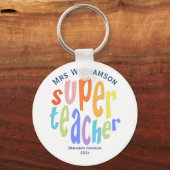 Super Teacher Appreciation Day Hartelijk dank Sleutelhanger (Voorkant)