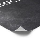 Super Teacher Chalkboard Design Class Decoration Poster (Hoek)