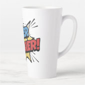 Super Teacher Comic Style Latte Mok (Rechts)