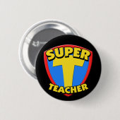 Super Teacher Round Button (Voorkant /achterkant)