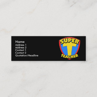 Super Teacher Skinny Profile Cards Mini Visitekaartje