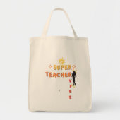 Super Teacher Vibe Tote Bag (Voorkant)