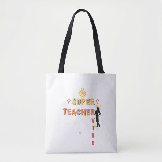 Super Teacher Vibe Tote Bag (Voorkant)
