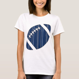 Super Team Gestreept Football in blauw en grijs T-shirt
