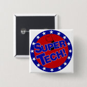 SUPER TECH! LABORATORIUMWETENSCHAPPELIJKE STIMULER VIERKANTE BUTTON 5,1 CM (Voorkant /achterkant)