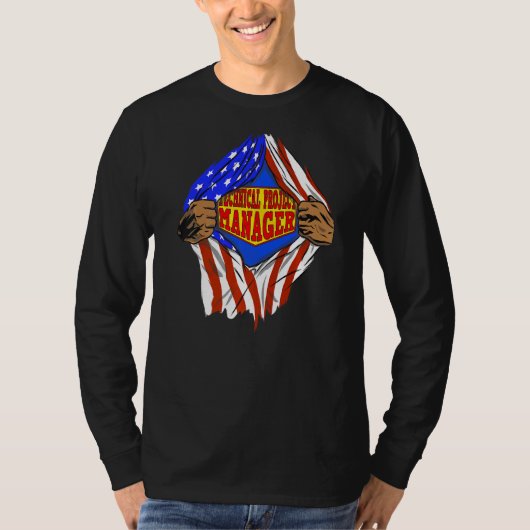 Super Technical Project Manager Hero Job T-shirt (Voorkant)