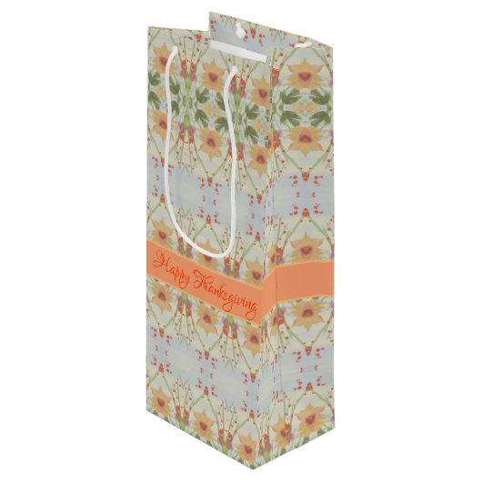 Super  Thanksgiving wijngeschenkzak Wijn Cadeautas (Voorkant Gekanteld)