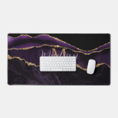 Super Trendy Paarse Agaat Gouden Glitter Desk Mat (Keyboard & Muis)