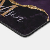 Super Trendy Paarse Agaat Gouden Glitter Desk Mat (Hoek)