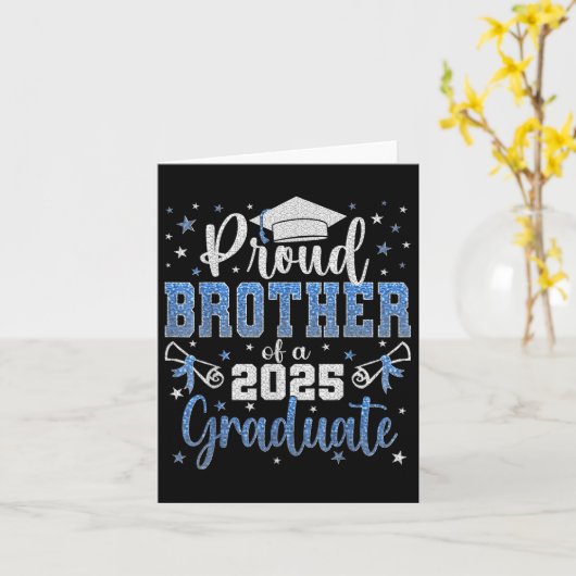 Super trotse broer van 2025 Afstuderen Afstuderen  Kaart (Gele Bloem)