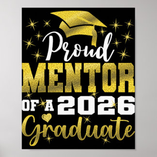 Super trotse mentor van afgestudeerde senior van 2 poster