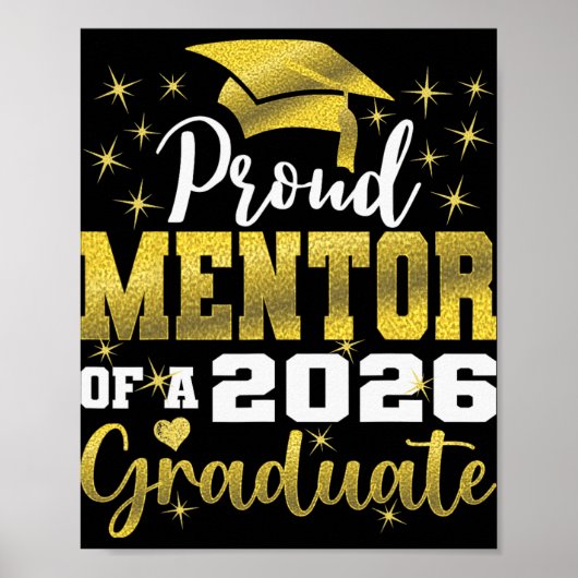 Super trotse mentor van afgestudeerde senior van 2 poster (Voorkant)