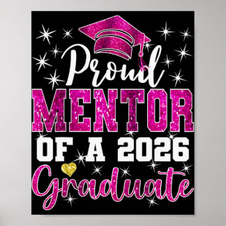 Super trotse mentor van afgestudeerde senior van 2 poster