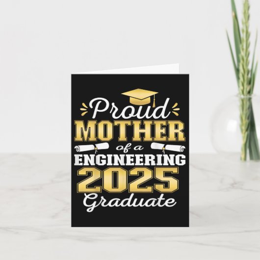 Super trotse moeder van 2025 Engineering Afstudere Kaart (Voorkant)