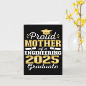 Super trotse moeder van 2025 Engineering Afstudere Kaart (Gele Bloem)