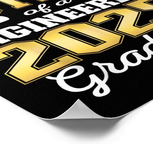 Super trotse moeder van 2025 Engineering Afstudere Poster (Hoek)