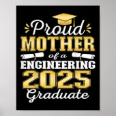 Super trotse moeder van 2025 Engineering Afstudere Poster (Voorkant)