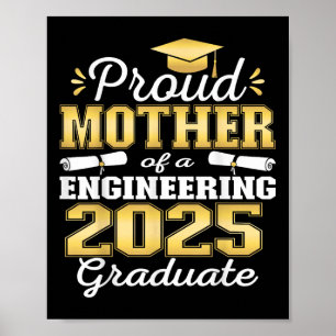 Super trotse moeder van 2025 Engineering Afstudere Poster