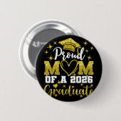 Super trotse moeder van eindexamenklas 2026 ronde button 5,7 cm (Voorkant /achterkant)