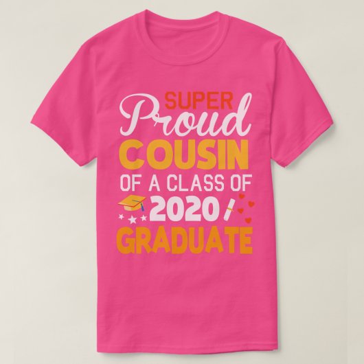 Super trotse neef van een klasse van 2020 Afstuder T-shirt (Design voorkant)