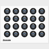Super trotse oma van 2025 Afstuderen Afstuderen FA Ronde Sticker (Vel)